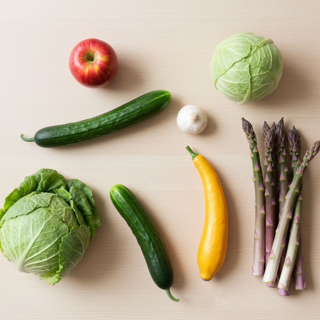 Fresh vegetables and fruits