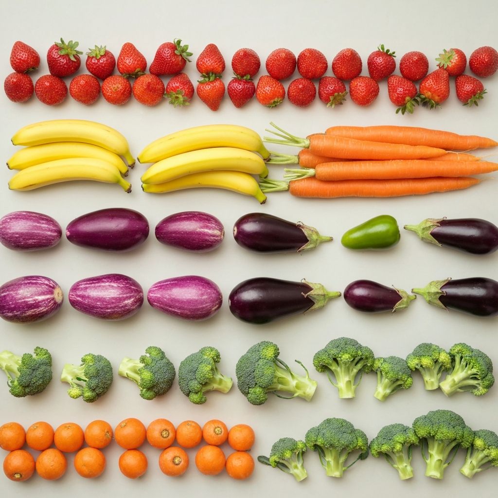 Variety of fruits and vegetables
